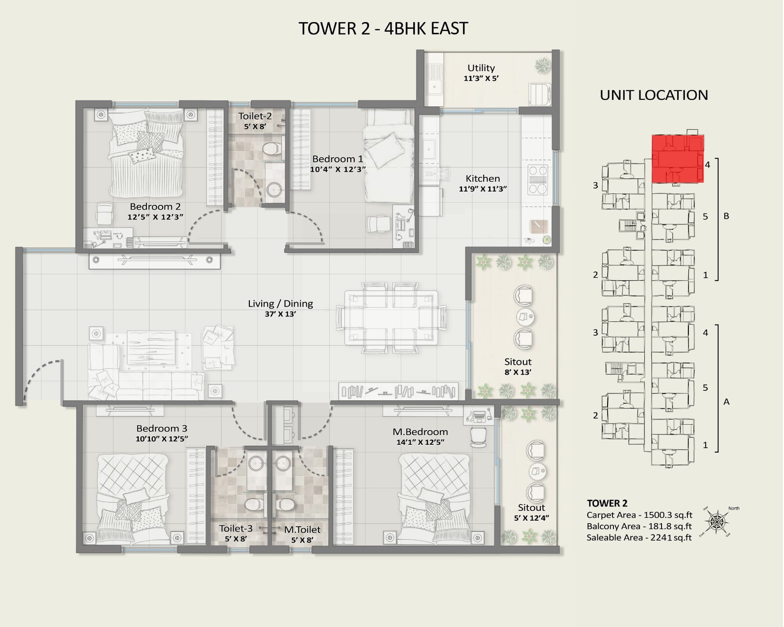 Evergreen Homes 4 bhk